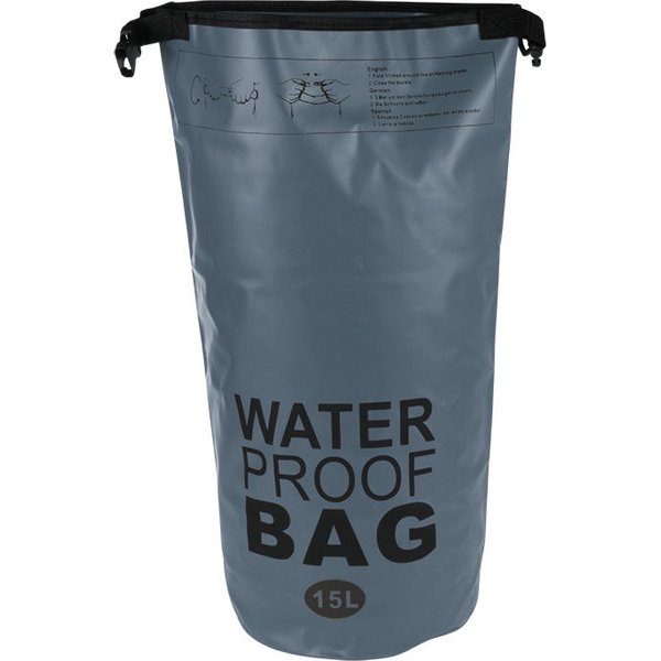 Worek wodoodporny, torba 15L - szary