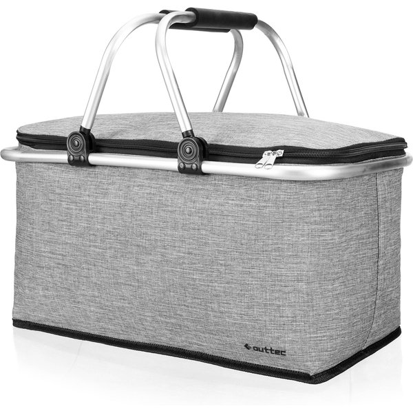 Kosz piknikowy, termiczny Outtec - szary