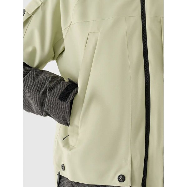 Kurtka snowboardowa damska TTJAF587 4F - oliwkowy