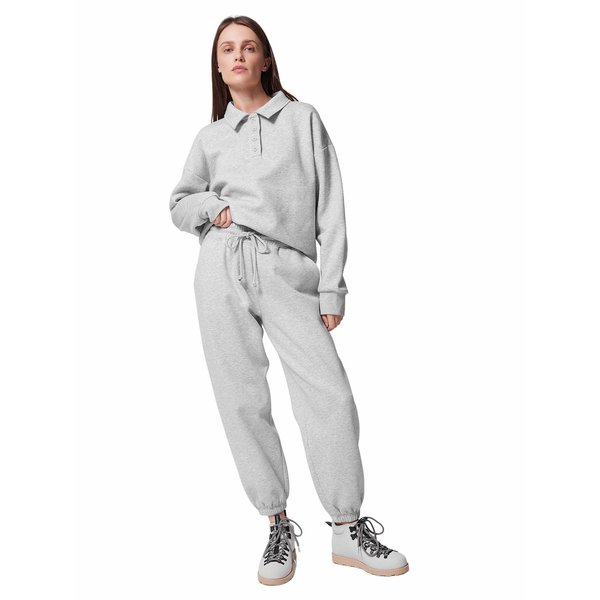 Spodnie dresowe damskie OTHWSS24TTROF706 Outhorn - chłodny jasny szary melanż