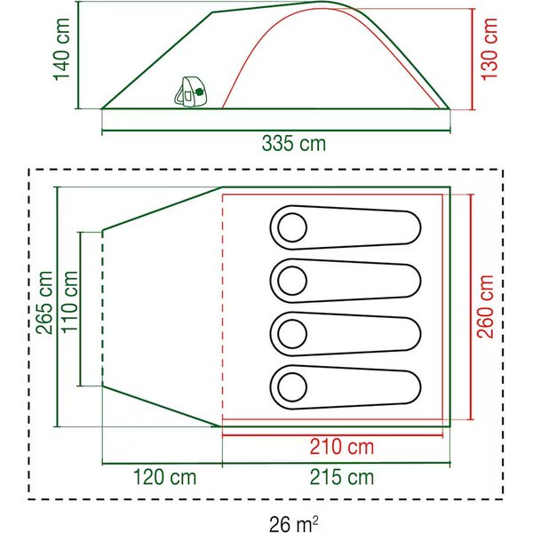 Namiot 4-osobowy Darwin 4 Plus Blackout Coleman