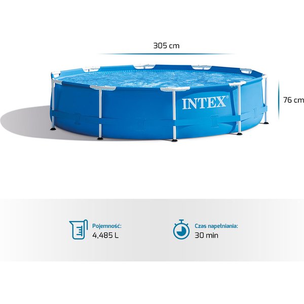 Basen stelażowy Metal Frame 305x76cm Intex