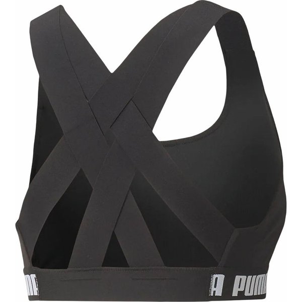 Biustonosz sportowy damski Mid Impact Feel it Puma - czarny