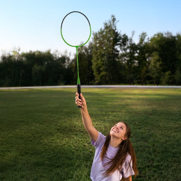 Zestaw do badmintona 2 rakietki + lotka Outtec - lime