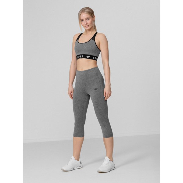 Legginsy damskie H4Z22 SPDF350 4F - szare