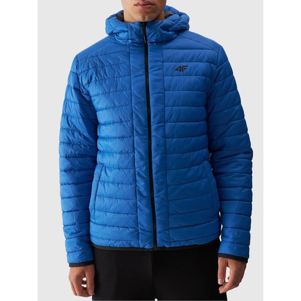 Kurtka puchowa dwustronna męska TDJAM486 4F - głęboka czerń