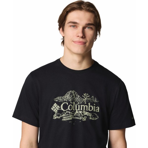 Koszulka męska Kettle River Graphic Columbia - Black/Campsite