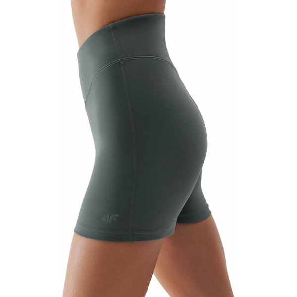 Spodenki damskie 4FAW23TFSHF301 4F - ciemna zieleń