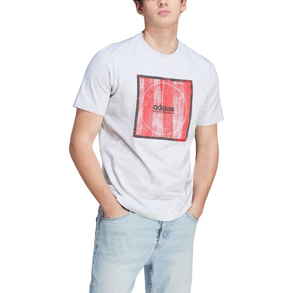 Koszulka męska Tiro Box Graphic Adidas - jasnoszara