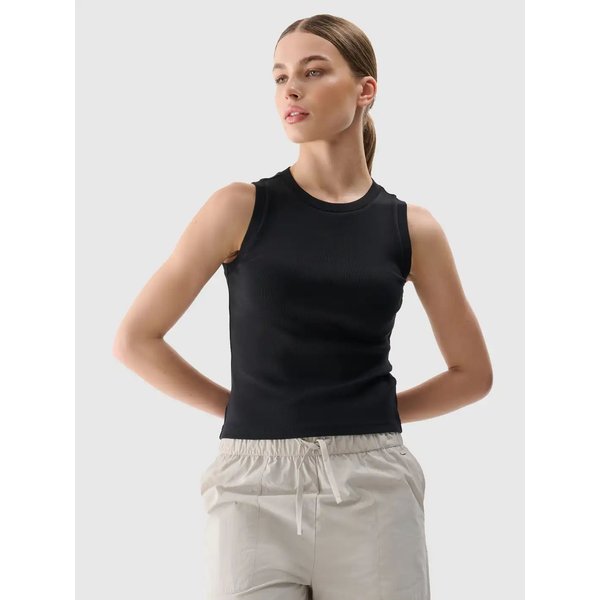 Bezrękawnik damski TSLEF132 4F - głęboka czerń