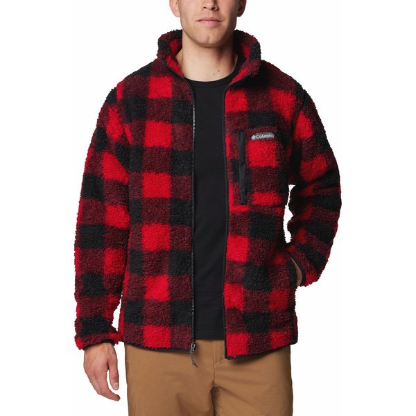 Polar męski Winter Pass Printed Fleece II Columbia - Mountain Red Check