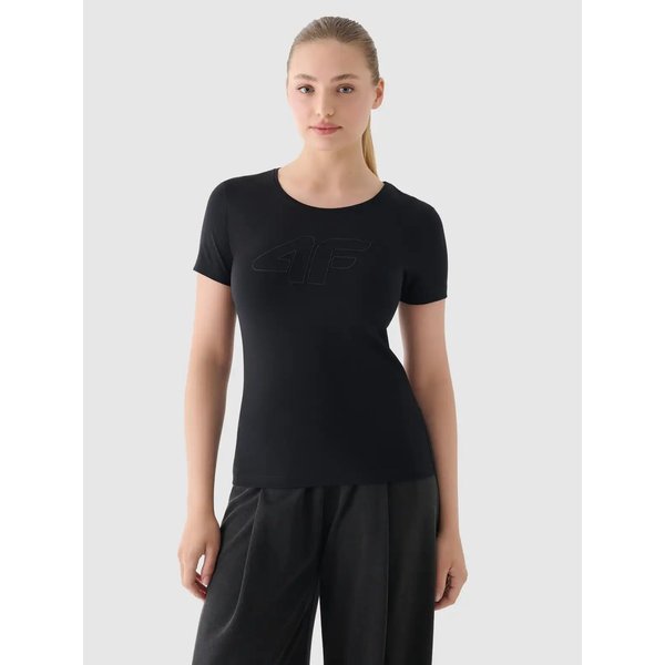 Koszulka damska 4FWMM00TTSHF1846 4F - głęboka czerń