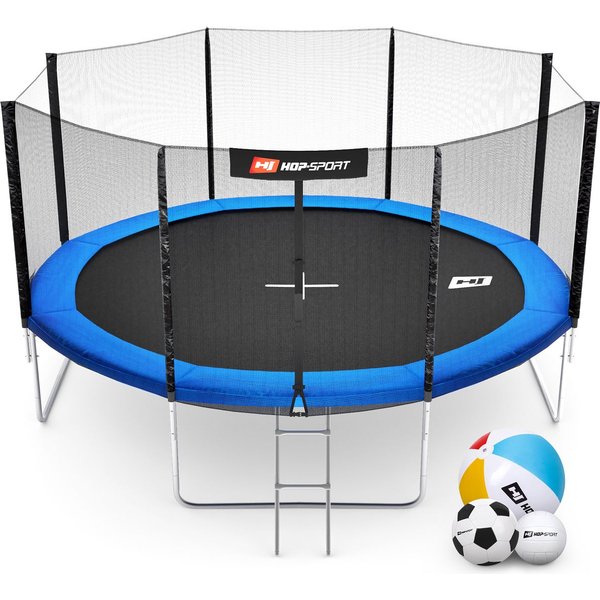 Trampolina 427cm 14FT z siatką zewnętrzną + gratisy Hop Sport