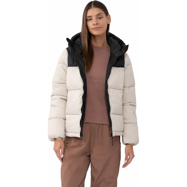 Kurtka puchowa damska 4FAW23TDJAF230 4F - beż