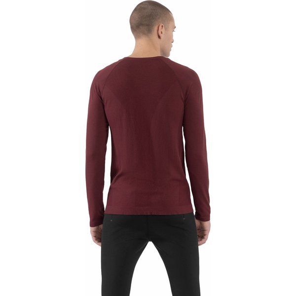 Longsleeve męski 4FAW23TFLOM155 4F - ciemna czerwień