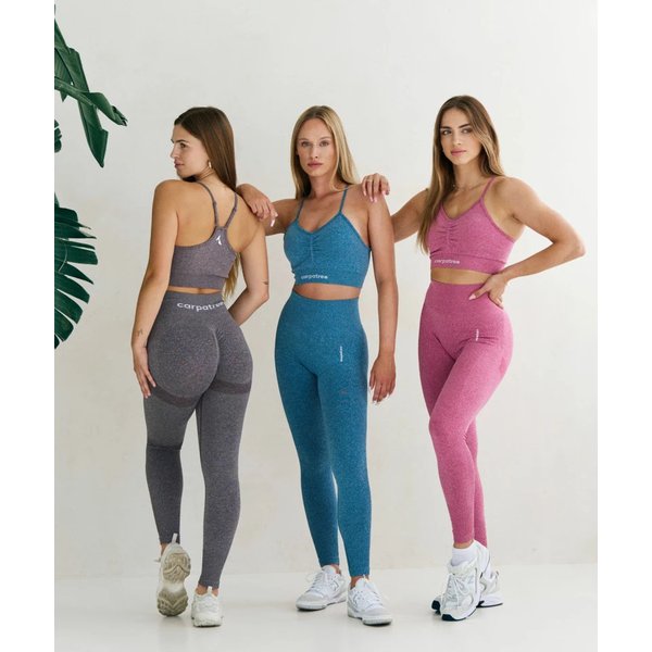 Legginsy bezszwowe damskie Allure Carpatree - Brown Melange