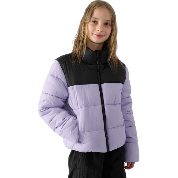 Kurtka puchowa dziewczęca TDJAF452 4F - fiolet