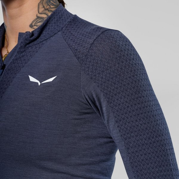 Longsleeve damski Zebru Med Warm Salewa - dark denim