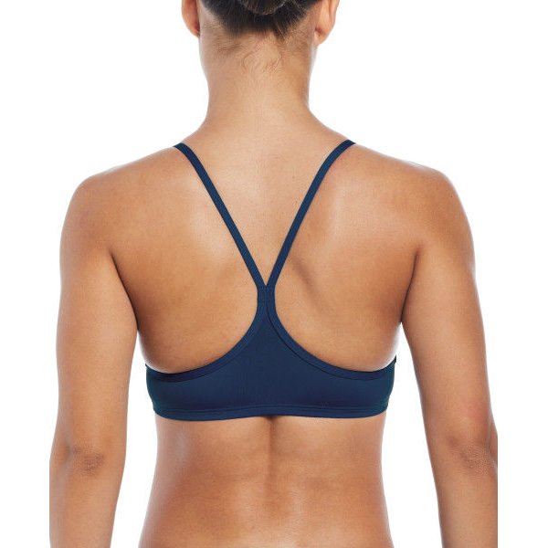 nike women's solid racerback bikini top set