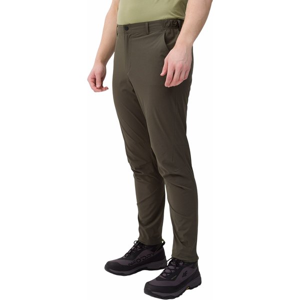 Spodnie trekkingowe męskie 4FWSS24TFTRM483 4F - ciemna zieleń