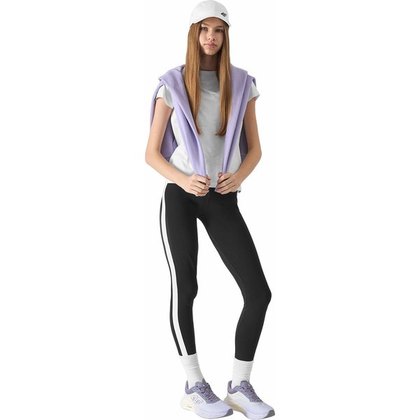 Legginsy dziewczęce 4FJWSS24TTIGF131 4F - głęboka czerń