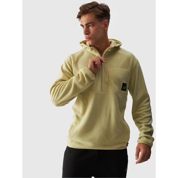 Bluza polarowa snowboardowa męska FOB TFLEM252 4F - oliwkowy