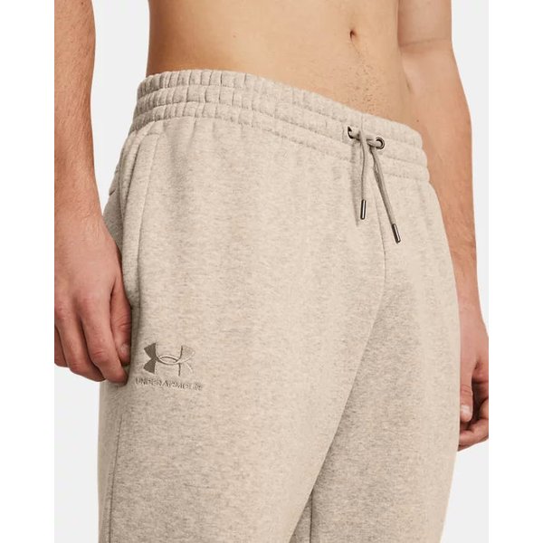 Spodnie dresowe męskie Essential Fleece Jogger Under Armour - beżowe