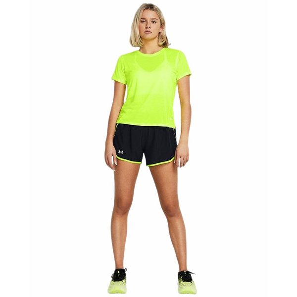 Spodenki damskie Fly By Short Under Armour - czarny/zielony