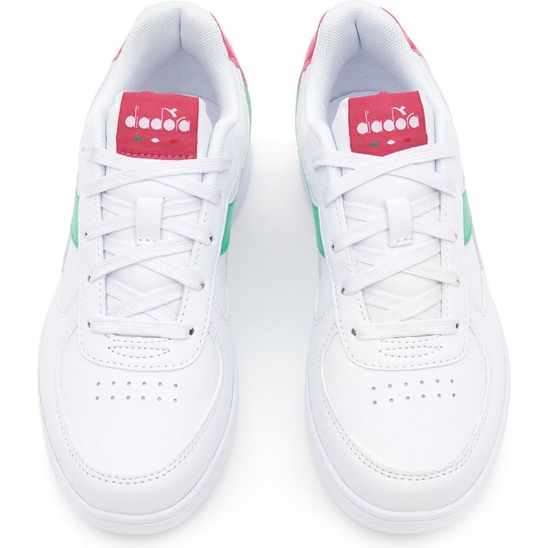 Buty Raptor Low GS Jr Diadora - białe/zielone/różowe