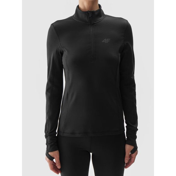 Bluza polarowa damska UBRUF079 4F - głęboka czerń