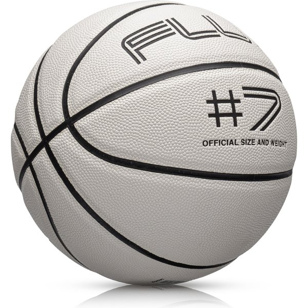 Piłka do koszykówki Fluo 7 Meteor - biały/neonowy zielony