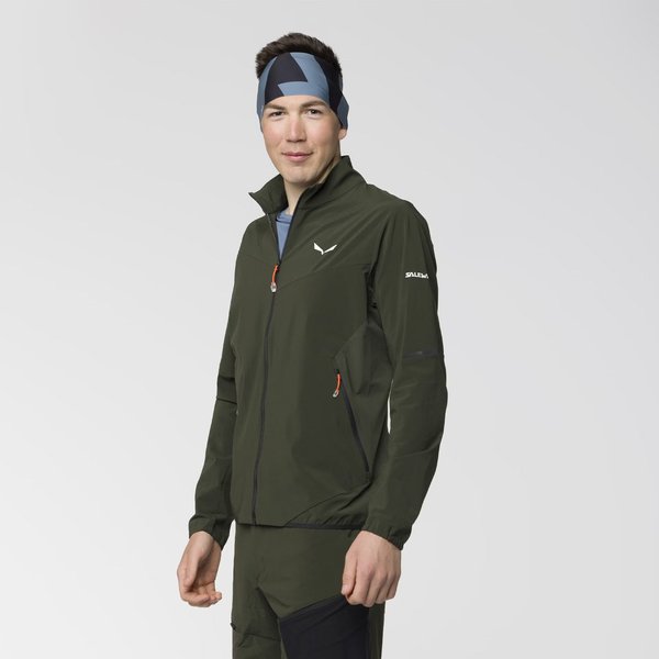 Softshell męski Pedroc Durastretch Light Jacket Salewa - dark olive