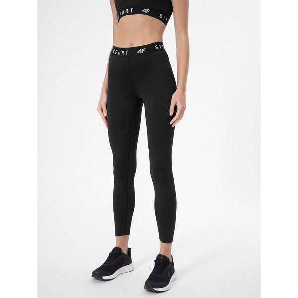 Legginsy damskie 4FSS23TFTIF077 4F - czarne