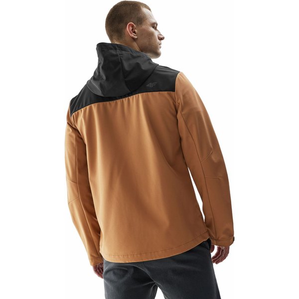 Softshell męski 4FAW23TSOFM155 4F - jasny brąz