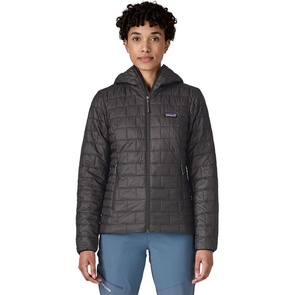 Kurtka puchowa damska Nano Puff Hoody Logo Patagonia - black
