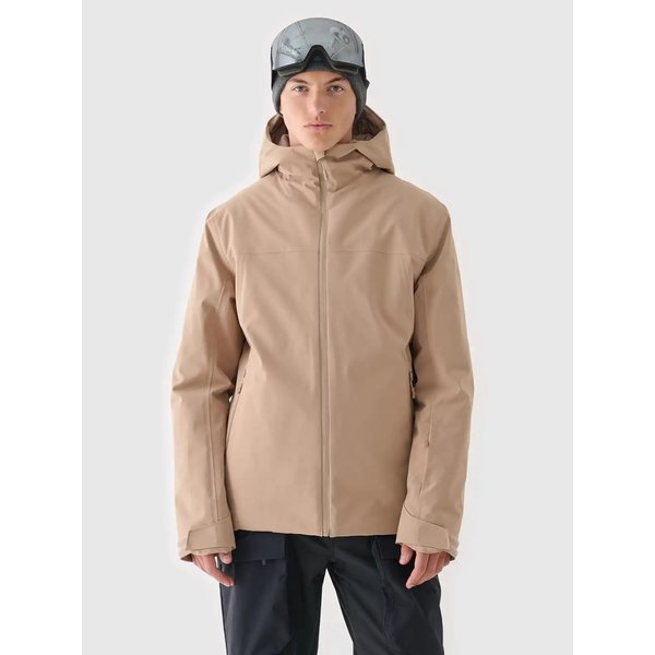 Kurtka narciarska męska TTJAM579 4F - jasny brąz