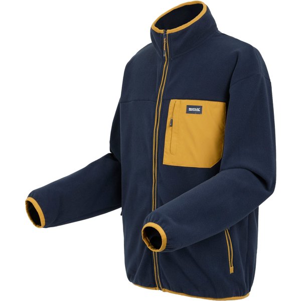 Polar męski Frankie Full Zip Fleece Regatta - Navy/Mustard