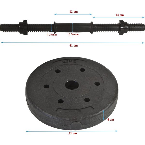 Hantla kompozytowa 10 kg EB Fit