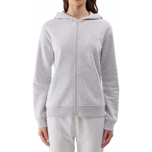Bluza damska 4FWSS24TSWSF0956 4F - chłodny jasny szary melanż