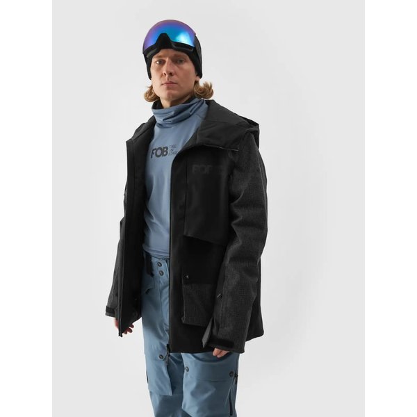 Kurtka snowboardowa męska TTJAM511 4F - głęboka czerń