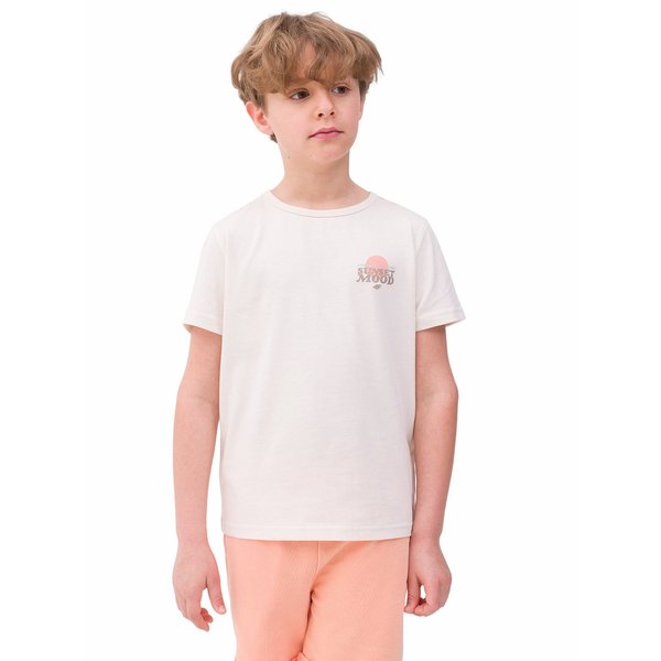 Koszulka chłopięca 4FJWSS24TTSHM1136 4F - złamana biel