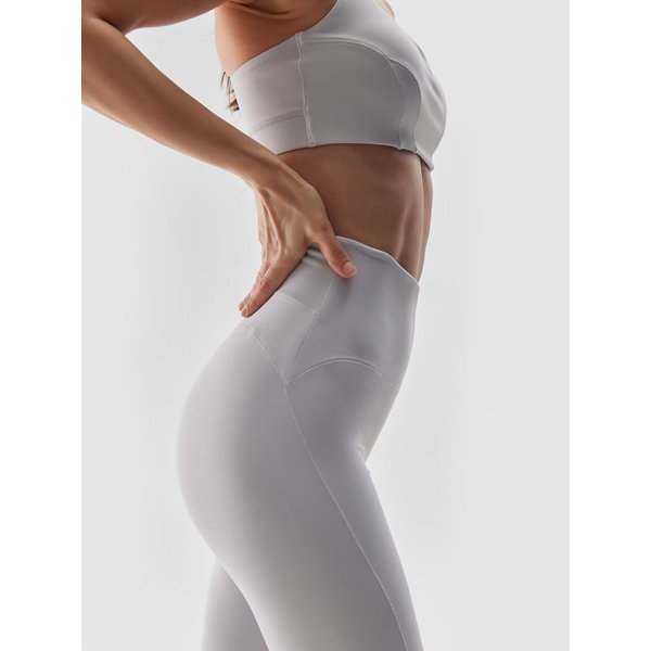 Legginsy damskie TFTIF283 4F - chłodny jasny szary