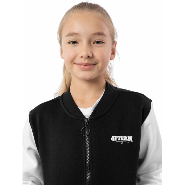 Bluza dziewczęca 4FJAW23TSWSF641 4F - głęboka czerń