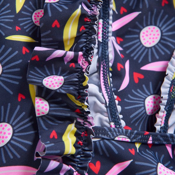 Strój kąpielowy dziewczęcy Frills Color Kids - begonia pink