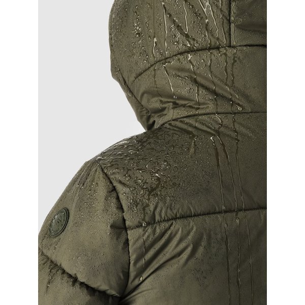 Kurtka puchowa chłopięca TDJAM463 4F - khaki