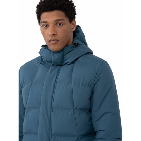 Kurtka puchowa męska 4FAW23TDJAM249 4F - denim