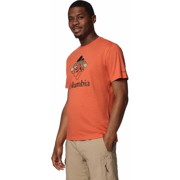 Koszulka męska Rapid Ridge Graphic Tee Columbia - Tuscan/Heavenly Stacked Gem