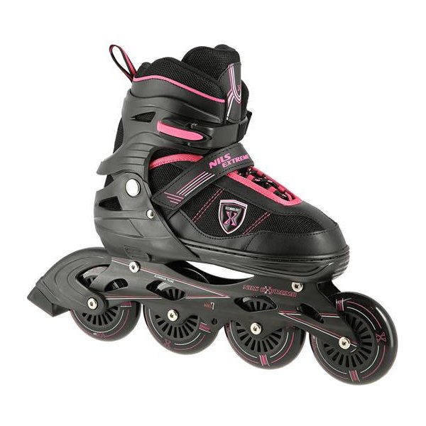 Rolki regulowane Extreme NA19088 Nils - czarno-różowy