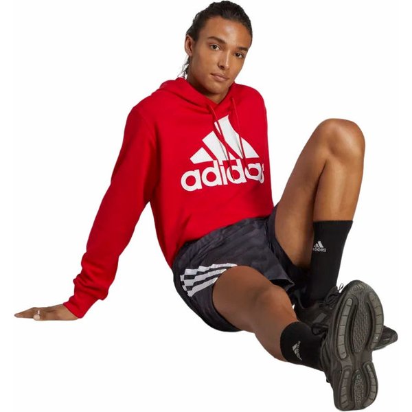 Bluza męska Essentials French Terry Big Logo Hoodie Adidas - czerwona