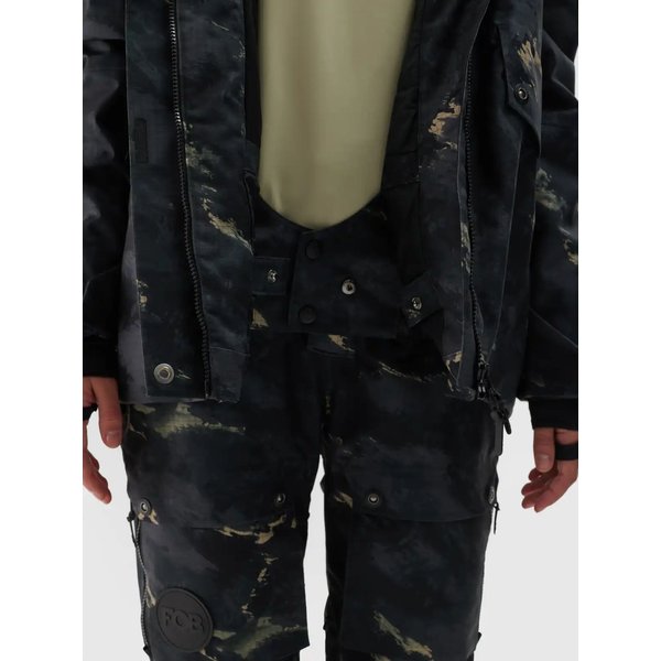 Kurtka snowboardowa damska TTJAF586 4F - multikolor allover